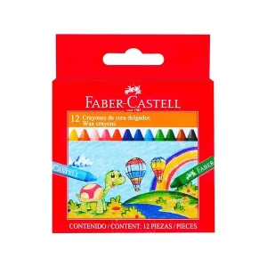 LAPICES DE CERA DELGADOS FABER CASTELL X 12 COLORES