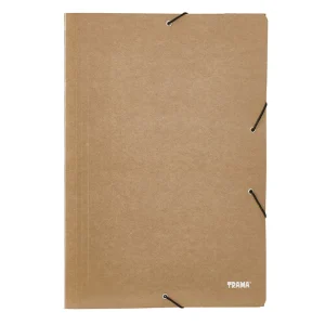 CARPETA TRAMA 3 SOLAPAS KRAFT CON ELASTICO OFICIO