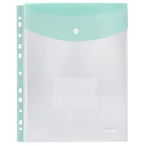 FOLIO CON BOTON CON 11 PERFORACIONES A4 TRAMA