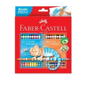 ECOLÁPICES BICOLOR DOBLE PUNTA FABER-CASTELL 24 LÁPICES